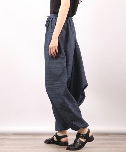 「FUNALIVE」 サルエルパンツ F ダークグリーン メンズ_画像2