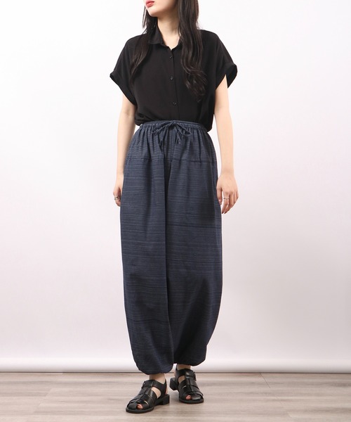 「FUNALIVE」 サルエルパンツ F ダークグリーン メンズ_画像5