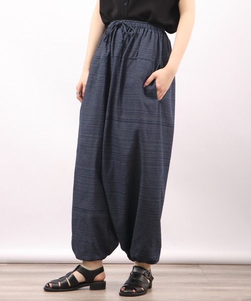 「FUNALIVE」 サルエルパンツ F ダークグリーン メンズ_画像6