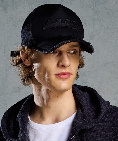 wjk キャップ 帽子 mko13371- wave cut-off mesh cap メッシュキャップ