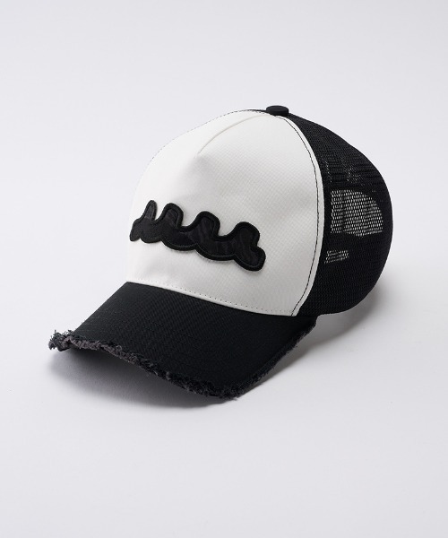 wjk キャップ 帽子 mko13371- wave cut-off mesh cap メッシュキャップ