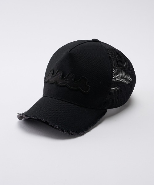 wjk キャップ 帽子 mko13371- wave cut-off mesh cap メッシュキャップ