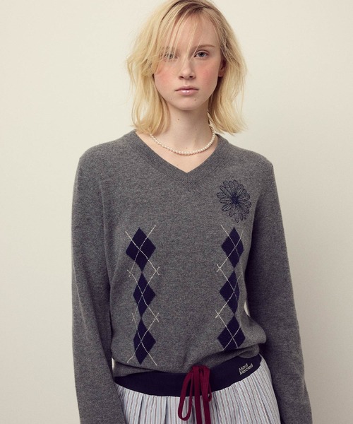 Mardi Mercredi カシミア グレー ニット 新品 Mardi Mercredi（マルディメクルディ） ニット セーター CASHMERE
