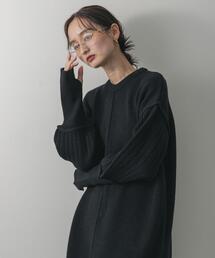 「SENSE OF PLACE by URBAN RESEARCH」 ニットワンピース ONE グレー レディースの画像3