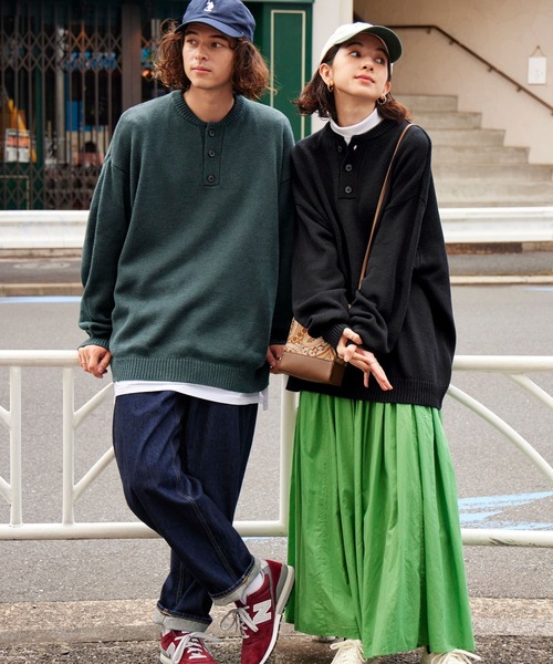 「BARK MANHATTAN」 長袖ニット L アイボリー メンズ_画像3