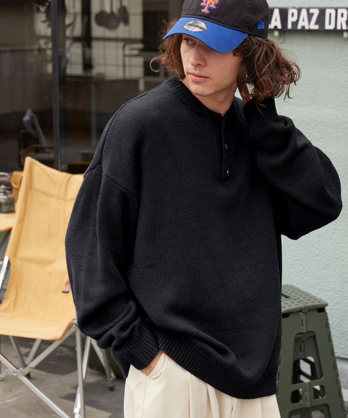 「BARK MANHATTAN」 長袖ニット L アイボリー メンズ_画像6