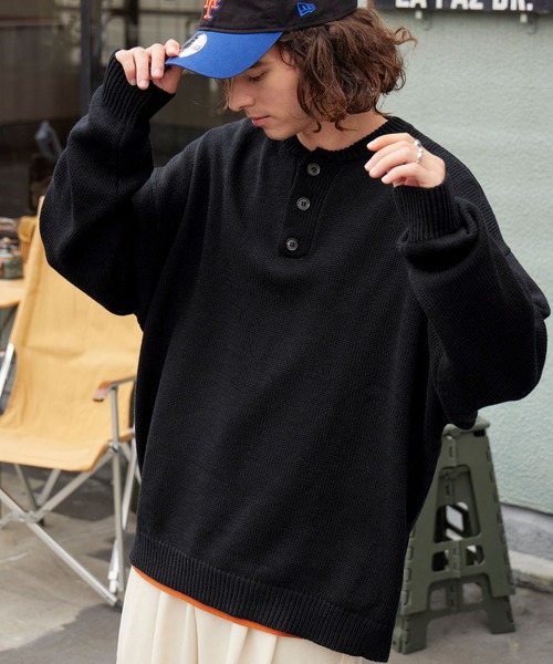 「BARK MANHATTAN」 長袖ニット L アイボリー メンズ_画像8