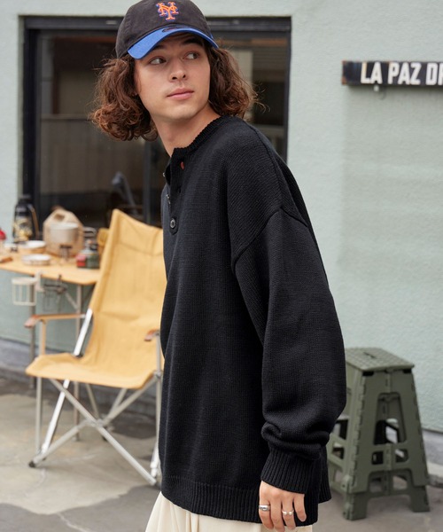 「BARK MANHATTAN」 長袖ニット L アイボリー メンズ_画像9