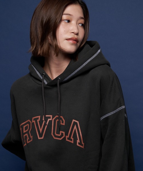 「RVCA」 プルオーバーパーカー L ブラック メンズ_画像9