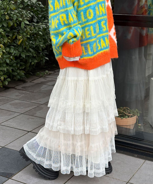 「HELLO.SANFRANCISCO」 フレアスカート ONE SIZE ピンク レディース_画像3