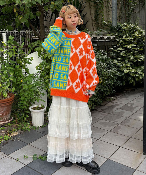 「HELLO.SANFRANCISCO」 フレアスカート ONE SIZE ピンク レディース_画像5