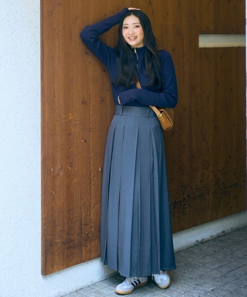 「slattgir」 プリーツスカート M グレー レディース_画像4