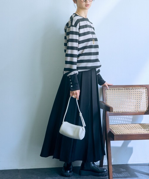 「slattgir」 プリーツスカート M グレー レディース_画像9