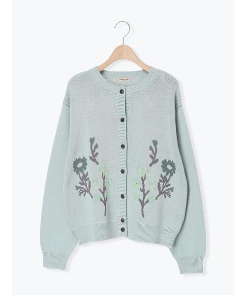 Samansa Mos2（サマンサモスモス） カーディガン 花柄ジャカード
