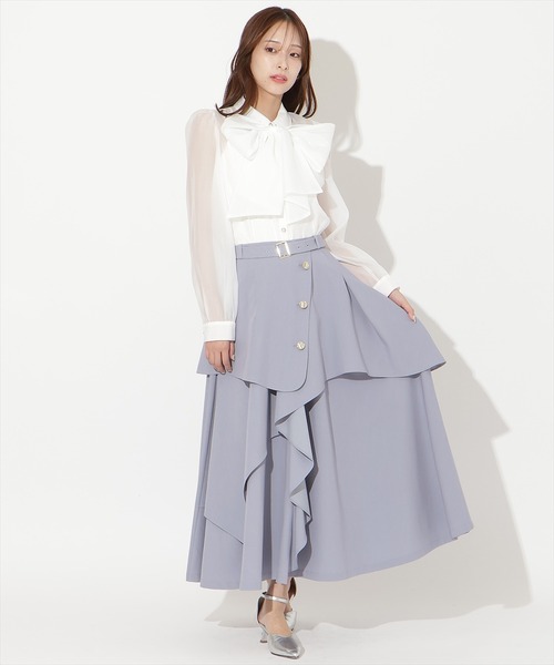 AND COUTURE（アンドクチュール） スカート ベルト付きレイヤード