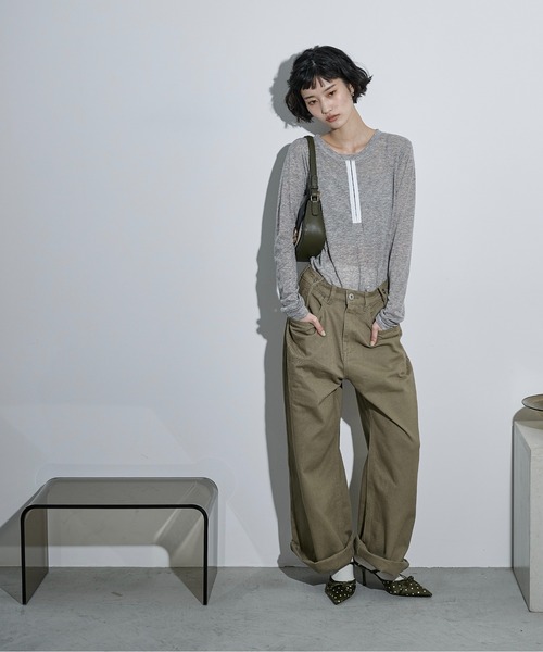jonnlynx ヘンリーネックホックトップ ヘンリーネックボタントップ | ファッション通販サイト NUGU