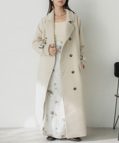 「Elishe」 ステンカラーコート 1 チャコールグレー レディース_画像2