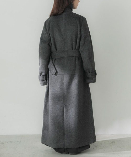 「Elishe」 ステンカラーコート 1 チャコールグレー レディース_画像9