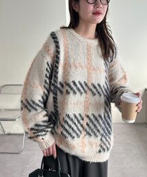 「DISCOAT」 長袖ニット FREE アイボリー レディースの画像4