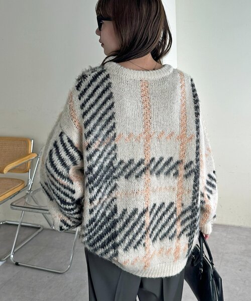 「DISCOAT」 長袖ニット FREE アイボリー レディースの画像6