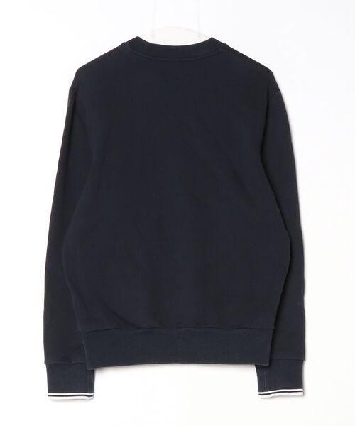 「FRED PERRY」 スウェットカットソー M ネイビー レディース