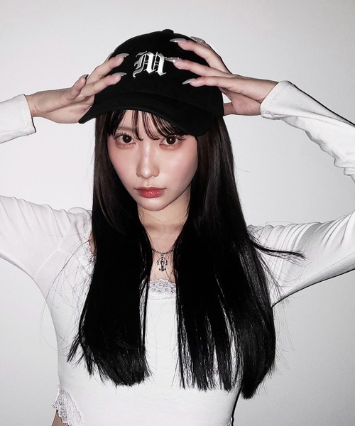 me+em select（ミームセレクト） キャップ 帽子 M LOGO embroidery CAP