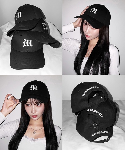 me+em select（ミームセレクト） キャップ 帽子 M LOGO embroidery CAP