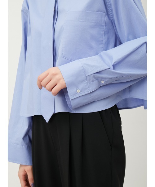 「Mila Owen」 長袖シャツ 0 ホワイト レディース_画像4