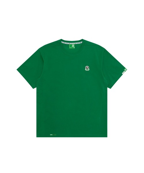 A BATHING APE ポロシャツ 半袖 総柄 刺繍ロゴ Mサイズ グリーン 中古・古着通販】A BATHING APE (ア ベイシング エイプ) ポロシャツ