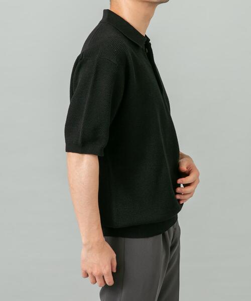 URBAN RESEARCH ROSSO MEN ポロシャツ 半袖 「WEB限定」変形カノコ半袖