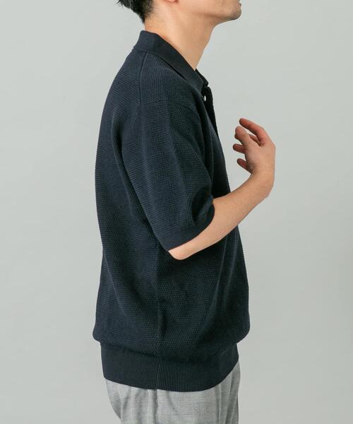 URBAN RESEARCH ROSSO MEN ポロシャツ 半袖 「WEB限定」変形カノコ半袖