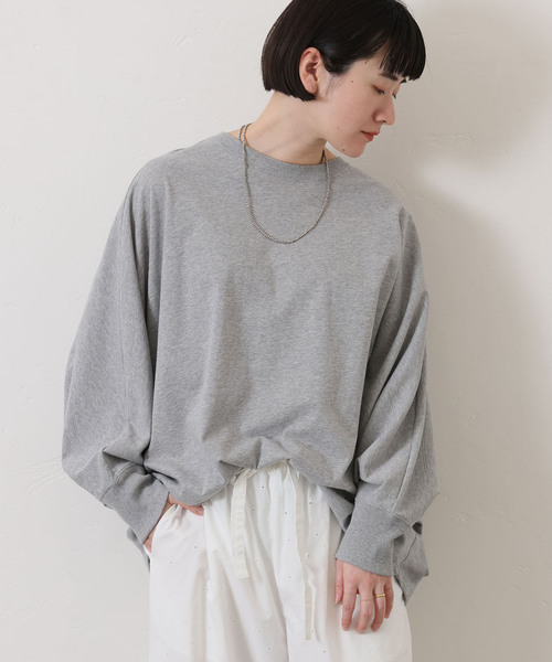 「JOURNAL STANDARD LUXE」 長袖カットソー FREE グレー レディース_画像9