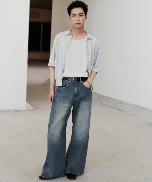 「WYM LIDNM」 デニムパンツ M インディゴブルー メンズ_画像2