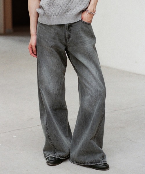 「WYM LIDNM」 デニムパンツ M インディゴブルー メンズ_画像9