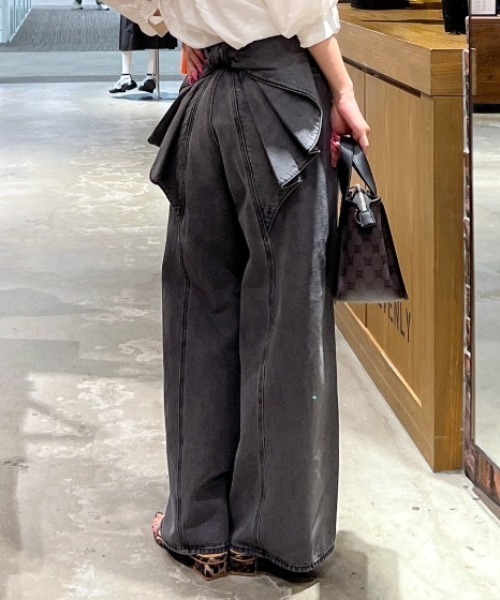「RODEO CROWNS WIDE BOWL」 デニムパンツ MEDIUM ブラック レディース