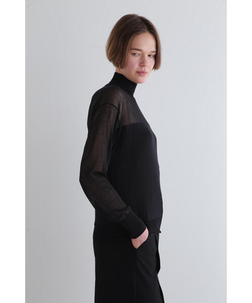 ルフィル　長袖シャツ ブラック LE PHIL（ル フィル） 長袖ニット F ブラック レディース : ZOZOTOWN