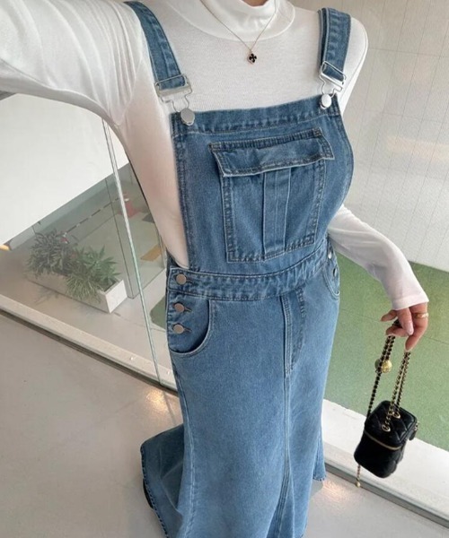 ワンピース デニム マーメイド サロペットワンピース : ZOZOTOWN Yahoo