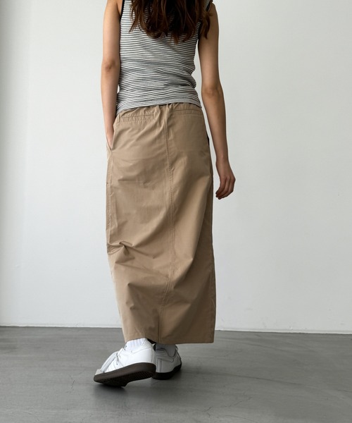 「CANAL JEAN」 ロングスカート 36 ネイビー レディースの画像