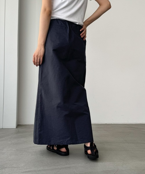「CANAL JEAN」 ロングスカート 36 ネイビー レディースの画像
