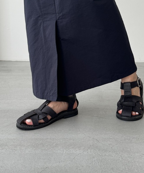「CANAL JEAN」 ロングスカート 36 ネイビー レディースの画像
