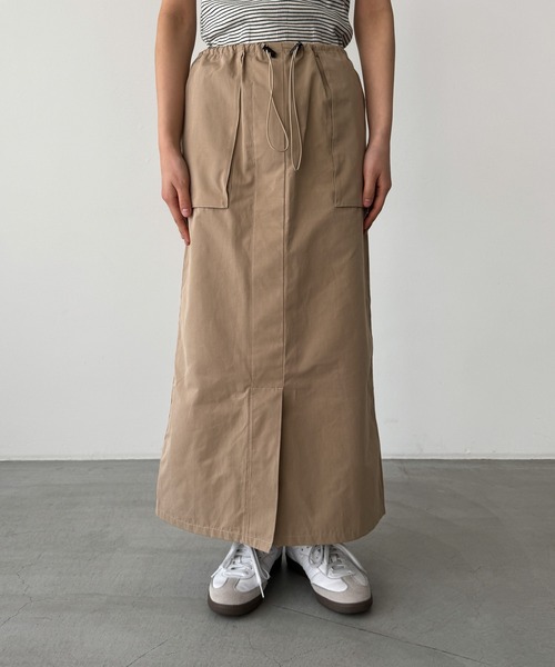 「CANAL JEAN」 ロングスカート 36 ネイビー レディースの画像