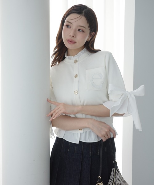EIMY ISTOIRE（エイミーイストワール） カーディガン アタッチドハーフ