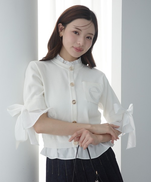 EIMY ISTOIRE（エイミーイストワール） カーディガン アタッチドハーフ
