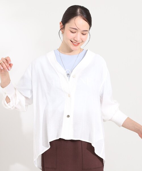 SHOO・LA・RUE（シューラルー） ブラウス シャツ 「S-LL/体型カバー/A