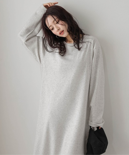 「La-gemme」 長袖ワンピース フリー グレー レディース_画像8