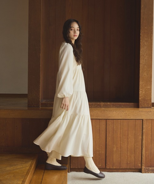 「OLUN」 長袖ワンピース X-SMALL ブラック レディース_画像3