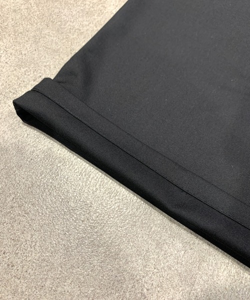 スラックス 「UNISEX」ハイウエスト 深タック ワイドレッグ スラックス