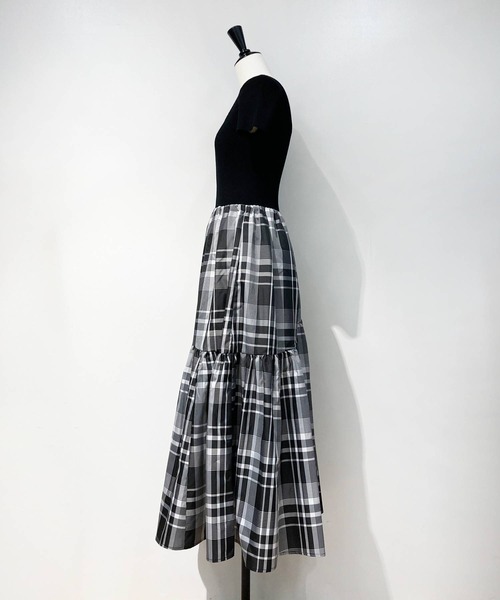 「NOELA」 ドッキングワンピース フリー レッド レディース_画像4