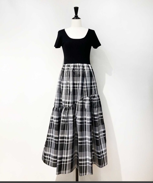 「NOELA」 ドッキングワンピース フリー レッド レディース_画像7