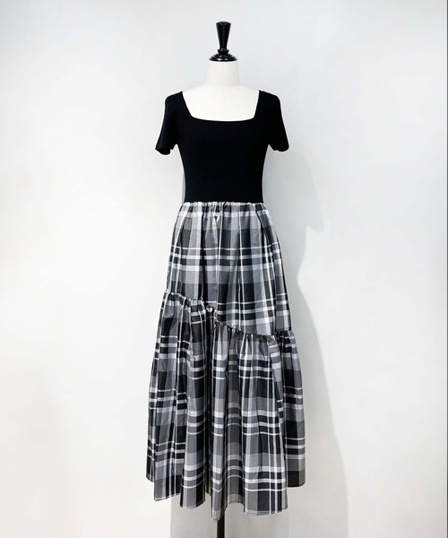 「NOELA」 ドッキングワンピース フリー レッド レディース_画像8
